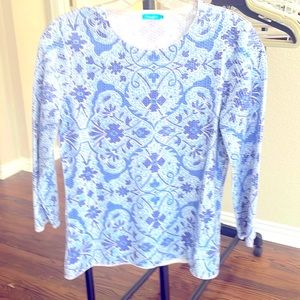 NWOT J. McLaughlin Corali Sequin 3/4 Sleeve Top Sz XS